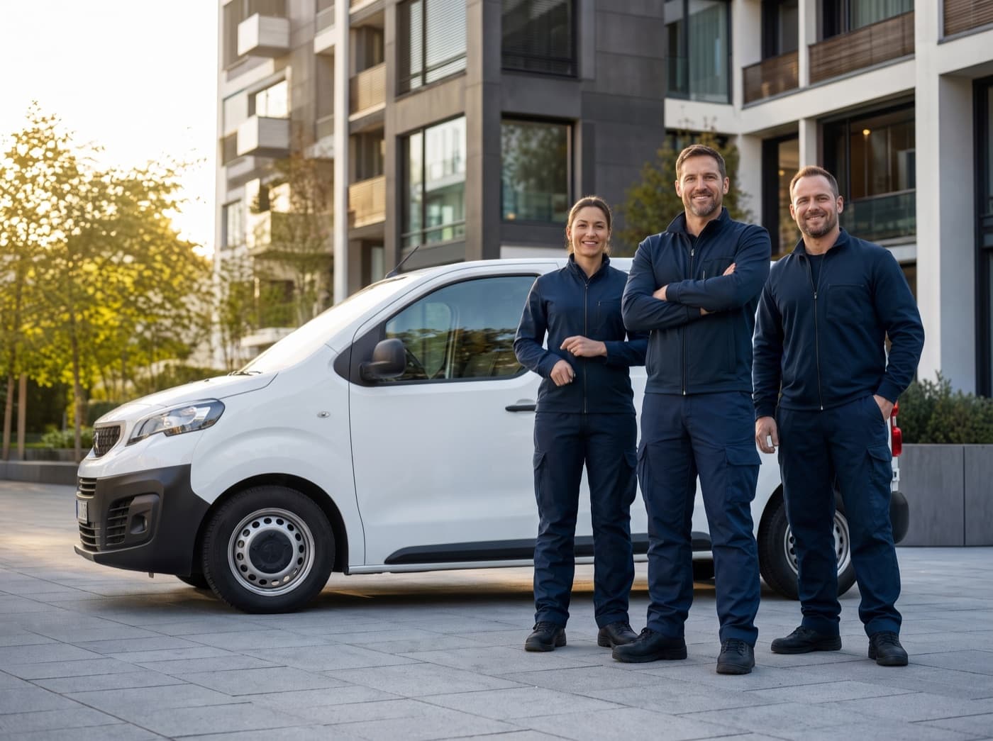 Das Team von LEIDL in einheitlicher Firmenkleidung